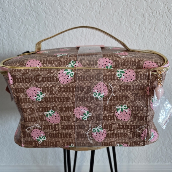 NWT Juicy Couture Strawberry With Bow Travel Cosmetic Bags - Picture 3 of 6